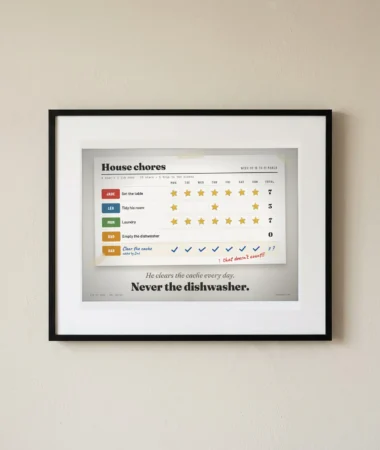 The household chore chart – Posters