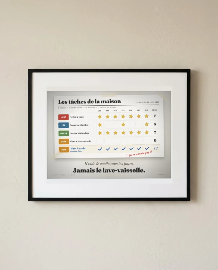 Le tableau des tâches de la maison – Posters