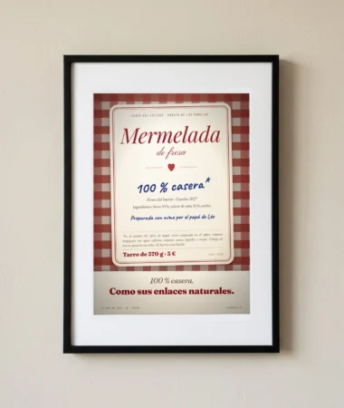 Mermelada 100 % casera, como sus enlaces – Pósters