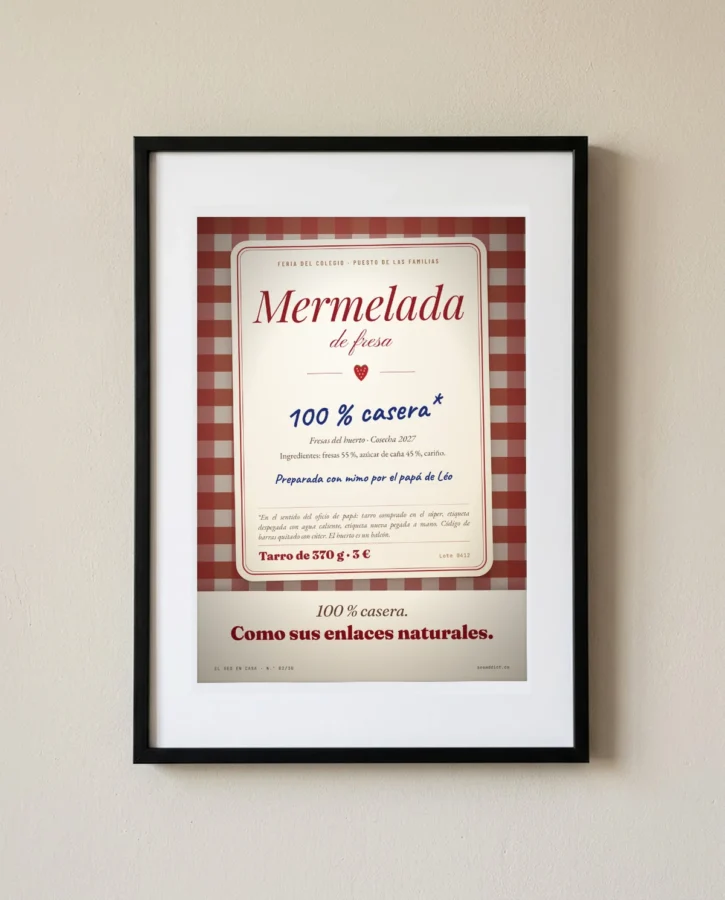 Mermelada 100 % casera, como sus enlaces – Pósters