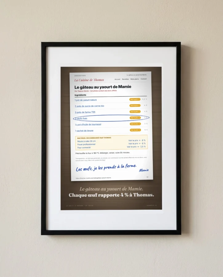 La recette de Mamie, en liens affiliés – Posters