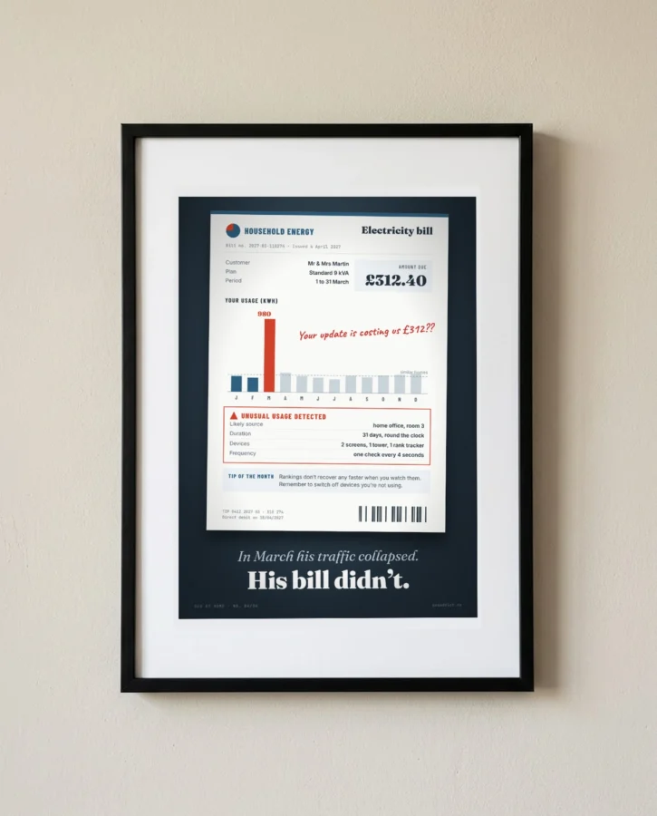 The March electricity bill – Posters