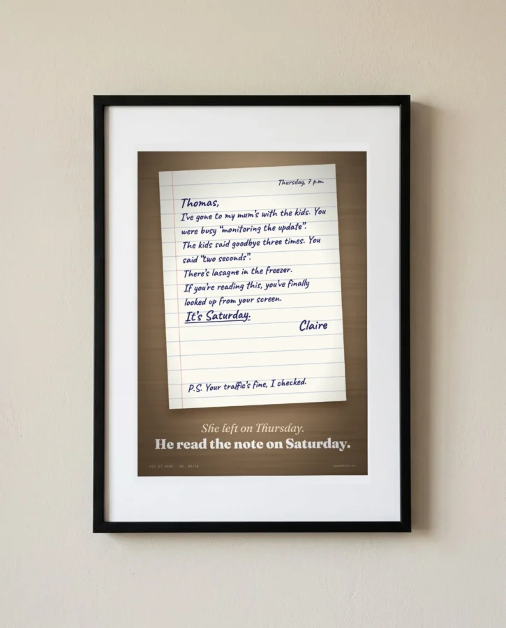 The note left on the table – Posters