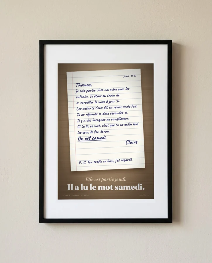 Le mot laissé sur la table – Posters