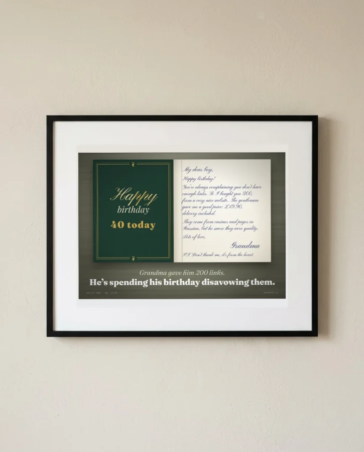 Grandma’s present: 200 links – Posters