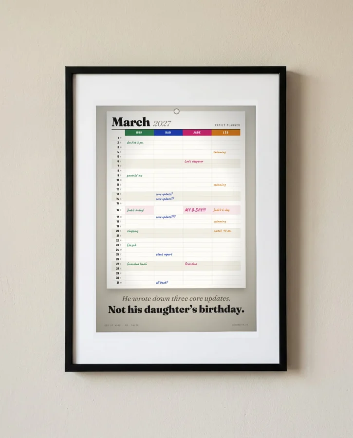 The family calendar for March – Posters