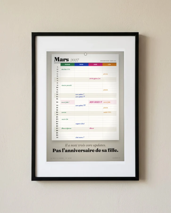 Le calendrier familial de mars – Posters