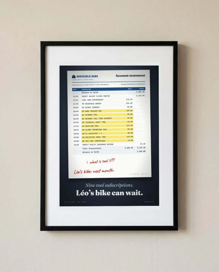 The joint account statement – Posters