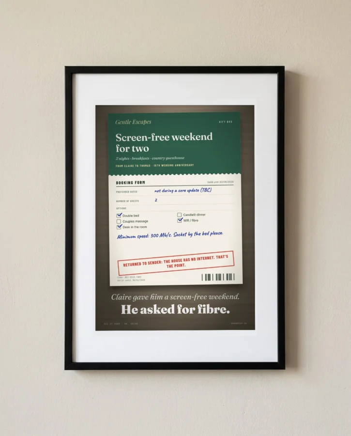 Screen-free weekend, Thomas’s terms – Posters