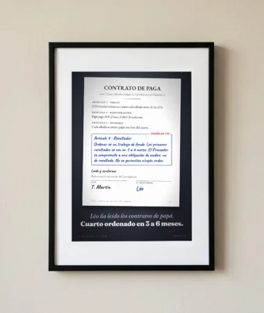 Contrato de paga, resultados en 6 meses – Pósters