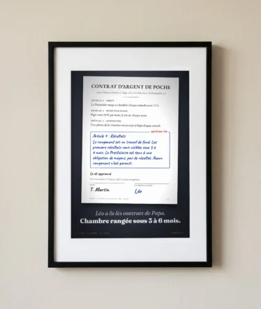 Contrat d’argent de poche, résultats sous 6 mois – Posters