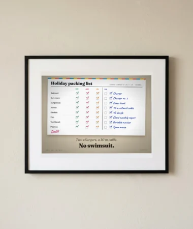 Dad’s holiday packing list – Posters