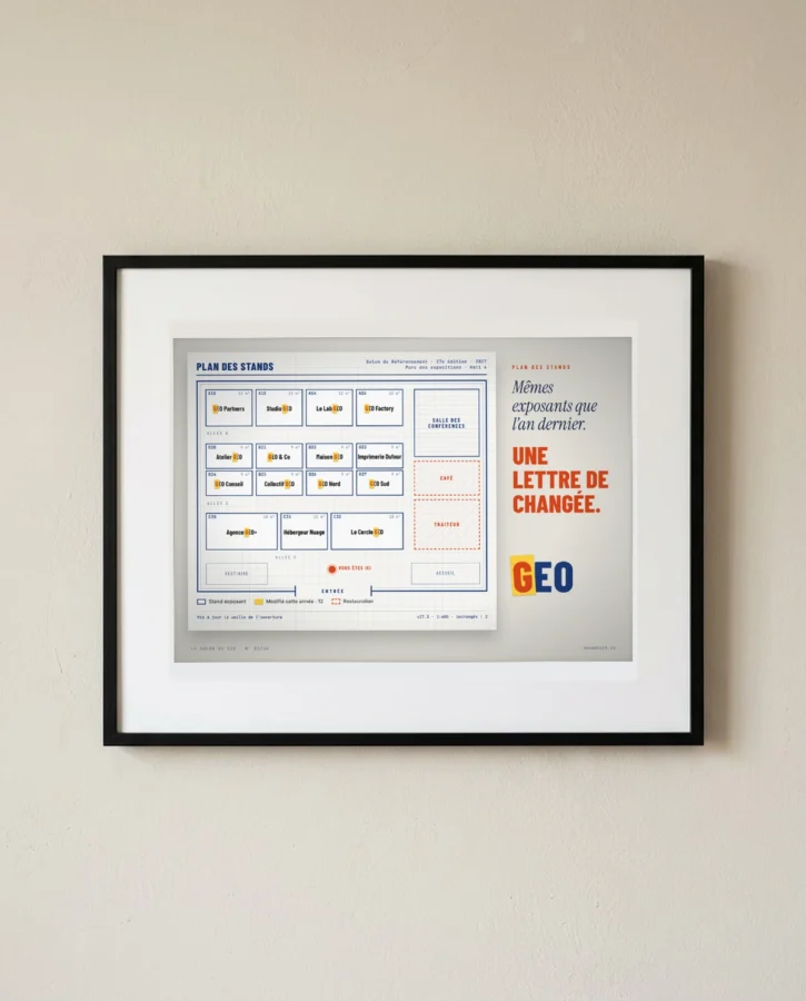 Plan des stands : une lettre de changée – Posters