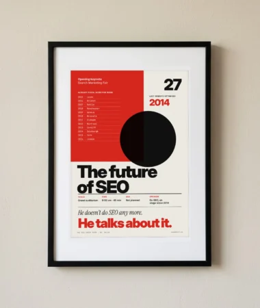Keynote: the future of SEO, by a former SEO – Posters