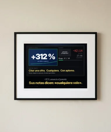 Monitor del ponente: +312 %, cualquiera vale – Pósters