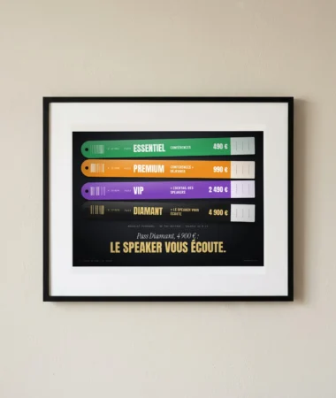 Bracelets d’accès : avec le Pass Diamant, le speaker vous écoute – Posters