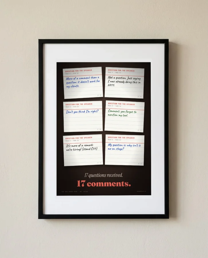 Audience questions: all comments – Posters