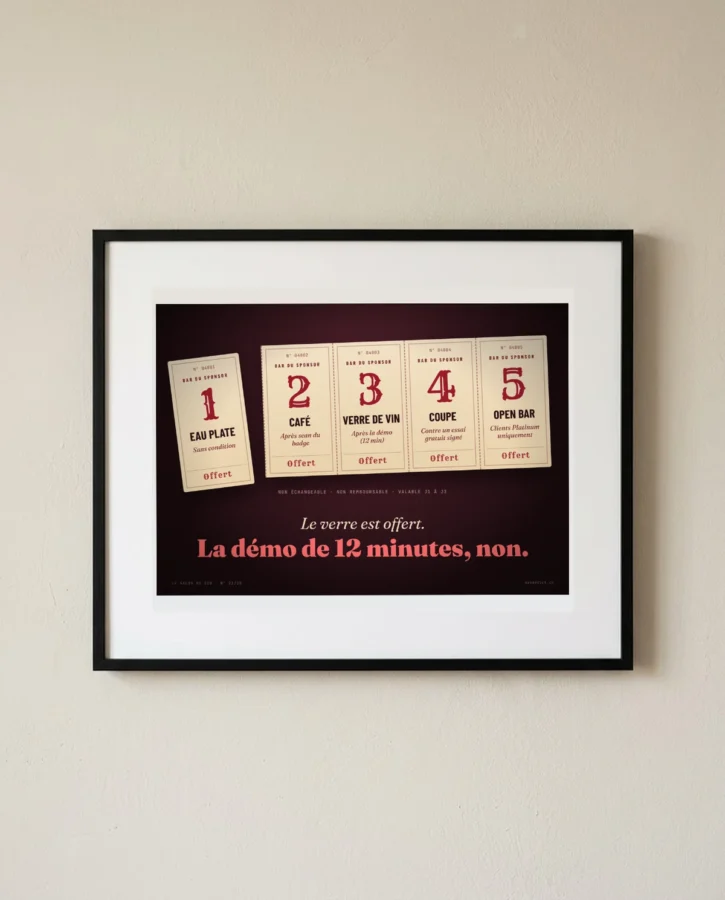Tickets boisson du bar du sponsor – Posters