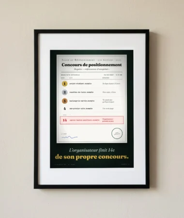 Concours de positionnement : l’organisateur finit 14e – Posters