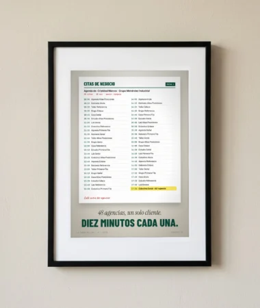 Agenda de citas de negocio: 48 agencias, un cliente – Pósters