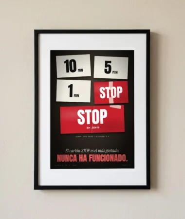 Cartones de tiempo del moderador: el STOP nunca funcionó – Pósters
