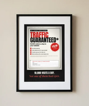 Guaranteed traffic, 10,000 visits a day – Posters