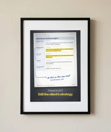 2003 forum thread, highlighted by the client – Posters