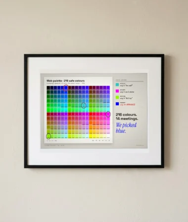 Chart of the 216 web-safe colours, 14 meetings – Posters