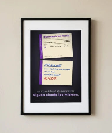 Ticket de cibercafé, los accesos de la web detrás – Pósters