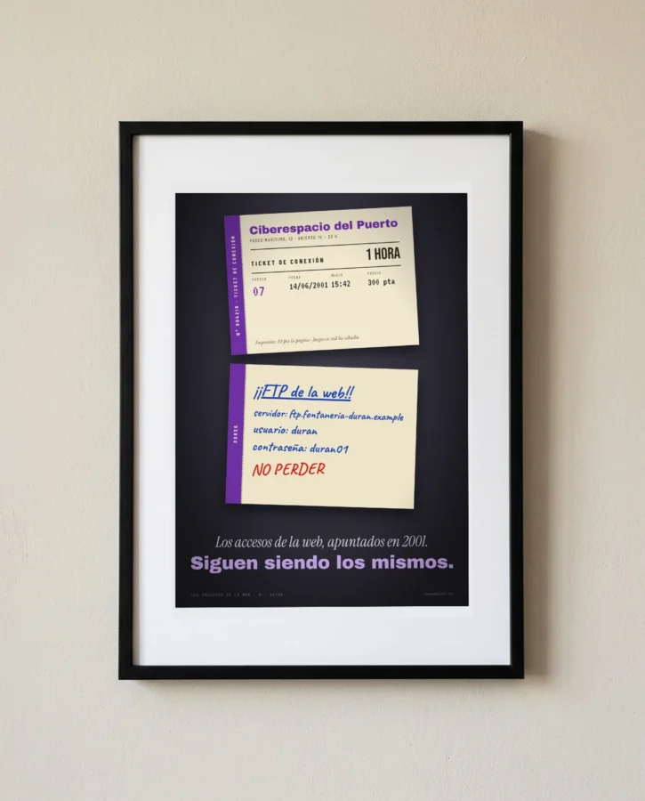 Ticket de cibercafé, los accesos de la web detrás – Pósters