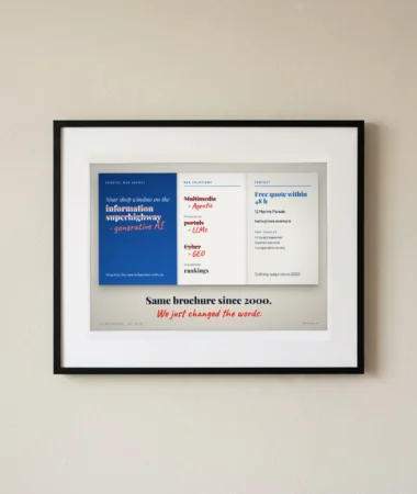 Agency brochure 2000, words updated – Posters