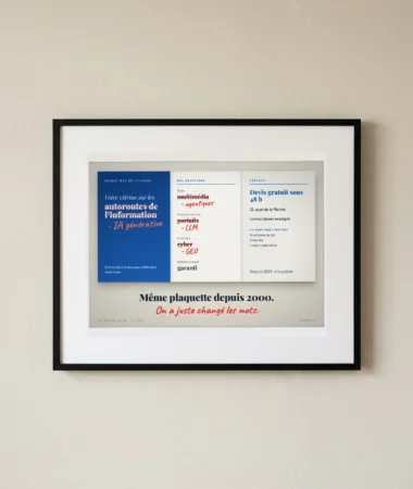 Plaquette d’agence 2000, mots mis à jour – Posters