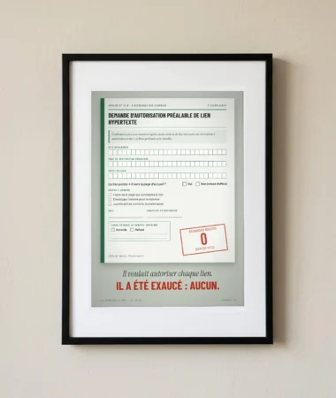 Demande d’autorisation de lien, 0 reçue – Posters