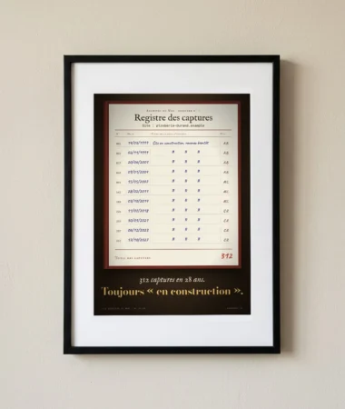 Registre des captures, toujours en construction – Posters