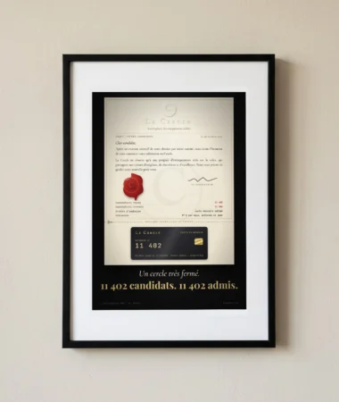 Lettre d’admission au cercle privé – Posters