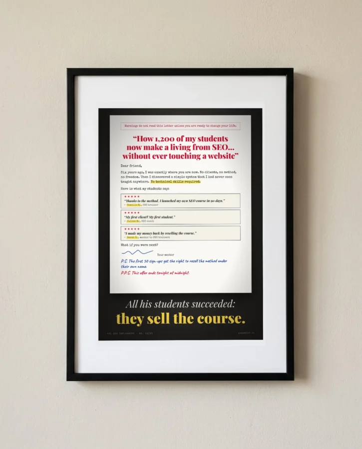 Sales letter: every student succeeded – Posters