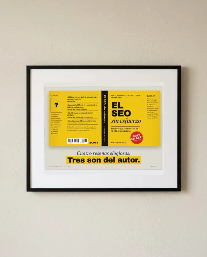 Sobrecubierta: tres de cuatro reseñas son del autor – Pósters