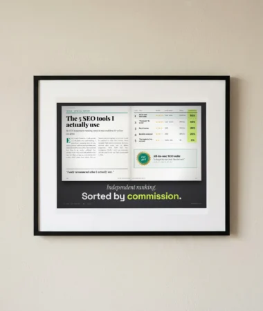 Independent comparison, sorted by commission – Posters