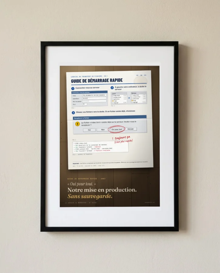 « Oui pour tout », la procédure de mise en production – Posters