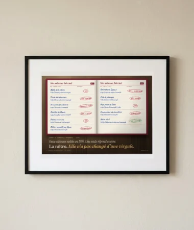 Carnet d’adresses Internet 1999, une seule répond – Posters