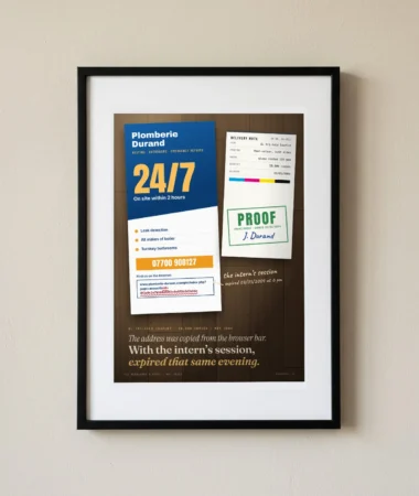 Leaflet from 2004, with the intern’s session in the address – Posters