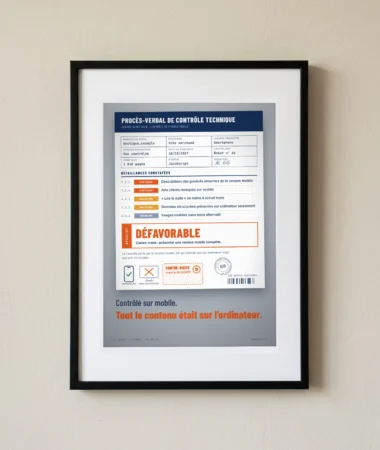 Contrôle technique : version mobile, défavorable – Posters