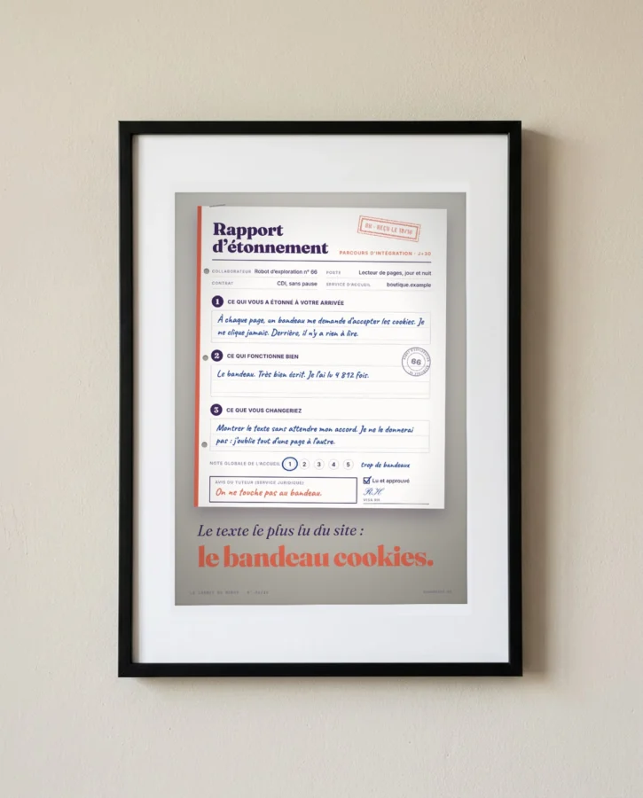 Rapport d’étonnement du robot, J+30 – Posters