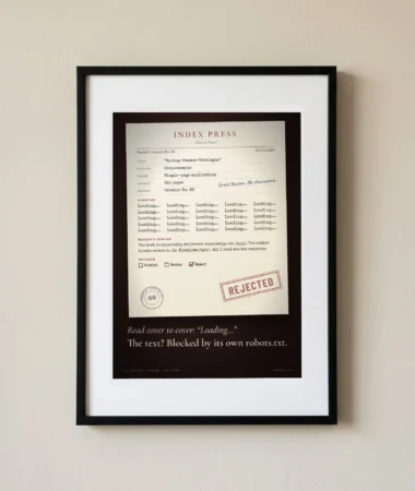 Reader’s report: 312 pages of “Loading…” – Posters