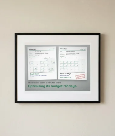 Crawl budget: 9 minutes of crawler, 12 days of agency – Posters