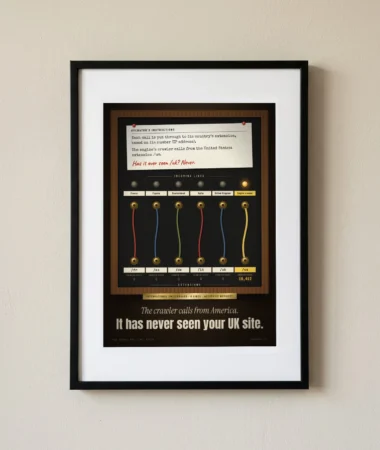 International switchboard: the crawler is always put through to America – Posters