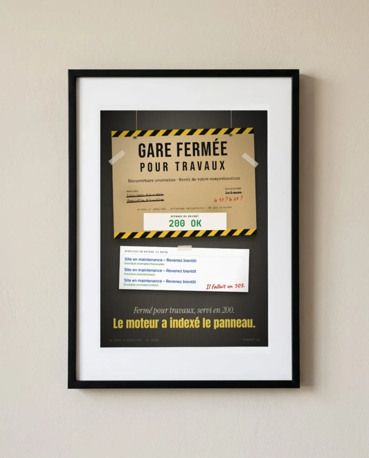 Gare fermée pour travaux, servie en 200 – Posters