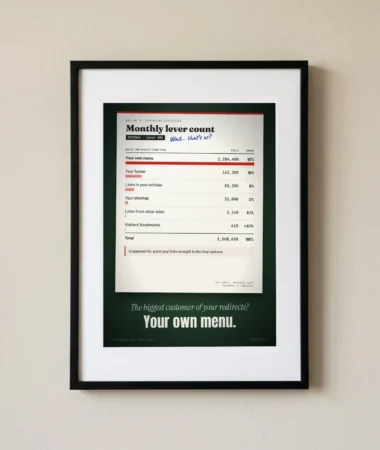Monthly lever count: your biggest customer is your own menu – Posters
