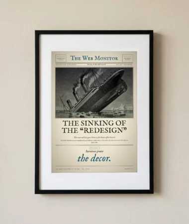 The Sinking of the Redesign – Posters