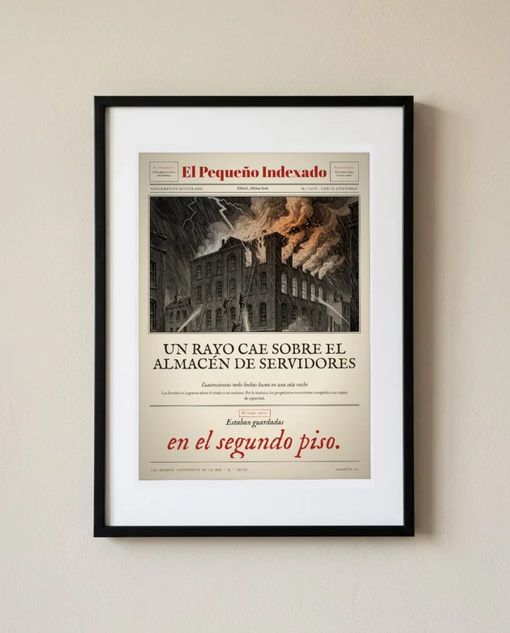 Un rayo cae sobre el almacén de servidores – Pósters